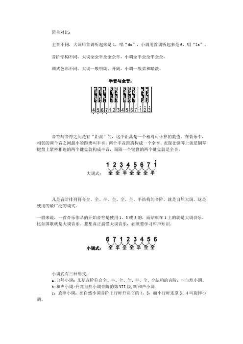 大调和小调的区别