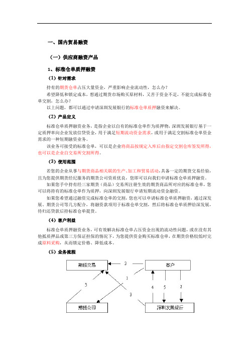 【深发展】 供应链金融 产品学习