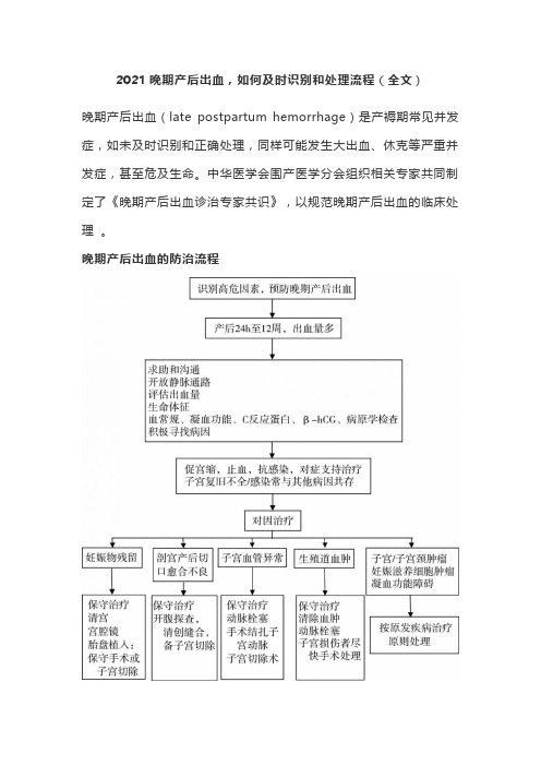 2021晚期产后出血,如何及时识别和处理流程(全文)