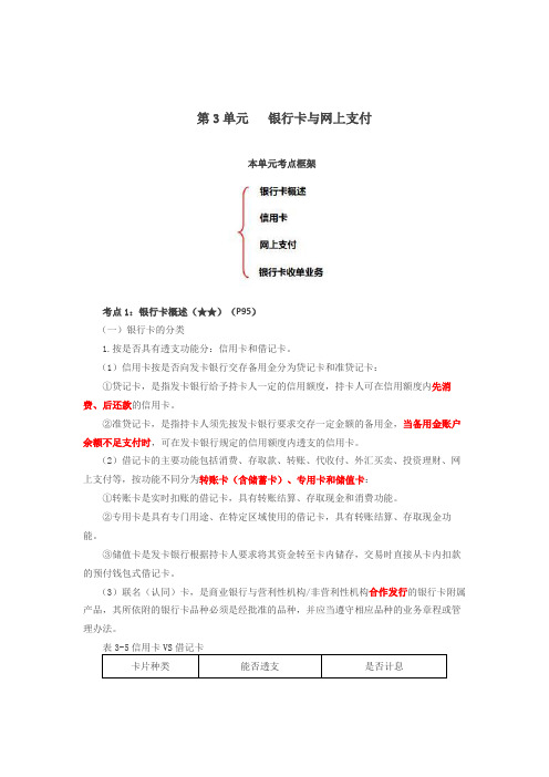 经济法基础-第17讲_银行卡与网上支付、银行卡概述、信用卡、网上支付、银行卡收单业务