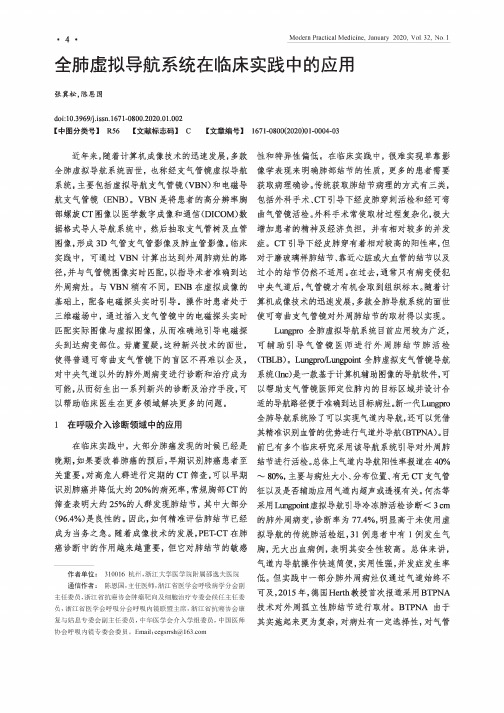 全肺虚拟导航系统在临床实践中的应用