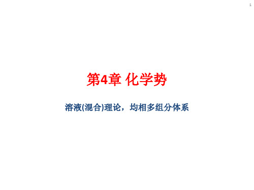 第4章  化学势