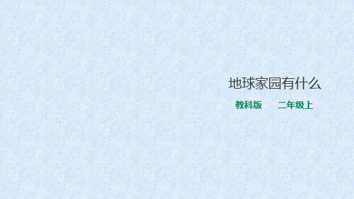 教科版二年级上册科学1.1地球家园中有什么课件(共22张PPT)