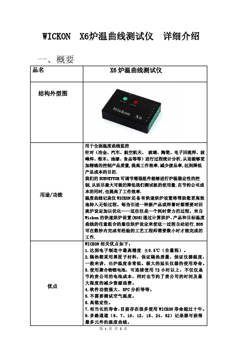 X6详细介绍 炉温测试仪