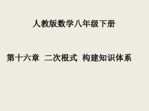 人教版八年级下册数学：第十六章  二次根式  构建知识体系 (共16张PPT)