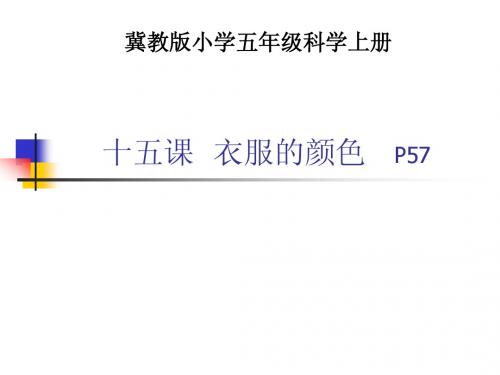 c第十五课 《衣服的颜色》