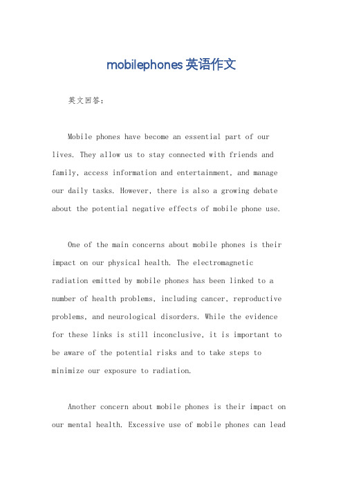 mobilephones英语作文