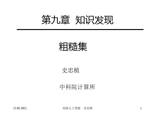 aai09粗糙集高级人工智能史忠植-文档资料