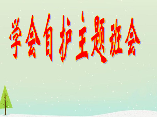 学会自护主题班会课件PPT