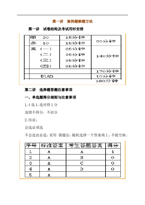 二建实务答题技巧