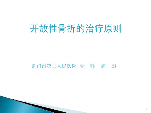 开放性骨折的治疗原则课件
