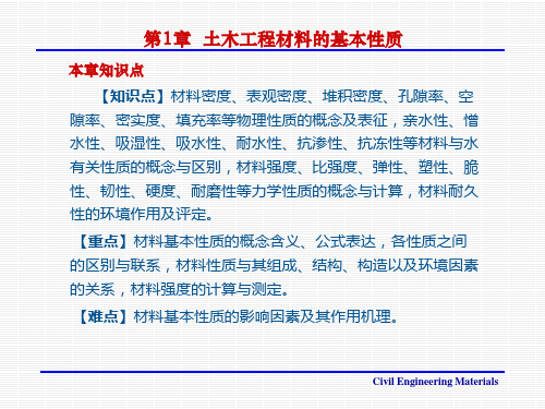 第1章 土木工程材料的基本性质