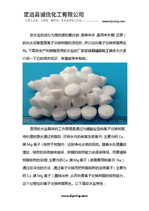 医用软水盐厂家