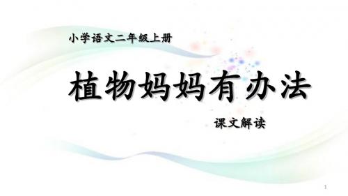 部编版二年级语文上册课件：3植物妈妈有办法【精品】