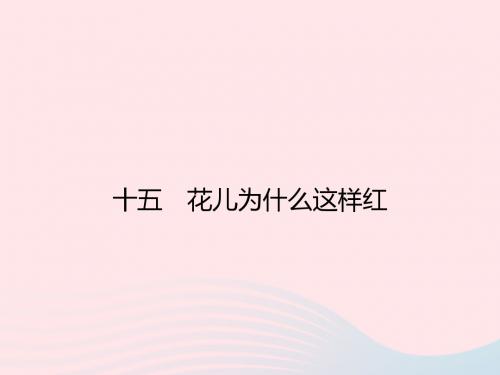 八年级语文下册第三单元15花儿为什么这样红课件(新版)苏教版