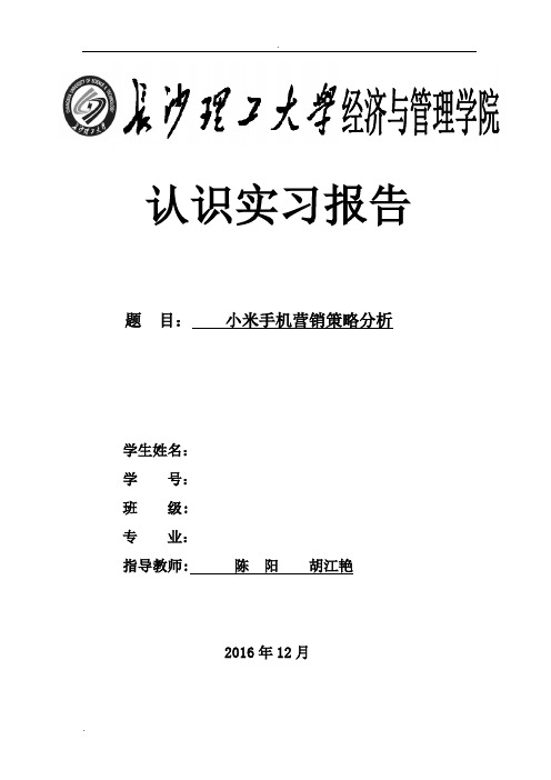 小米手机营销策略及管理分析