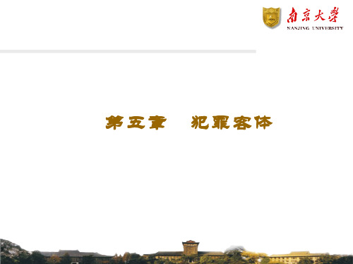 第五章 犯罪客体