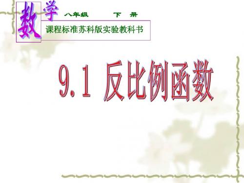 9.1反比例函数 的课件  12