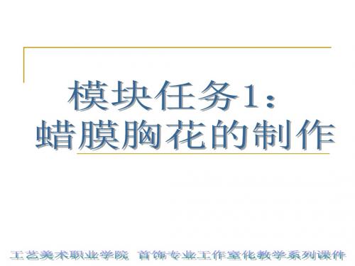 《蜡膜胸花的制作》课件