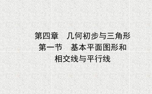 中考数学复习第四章几何初步与第一节基本平面图形和课件12