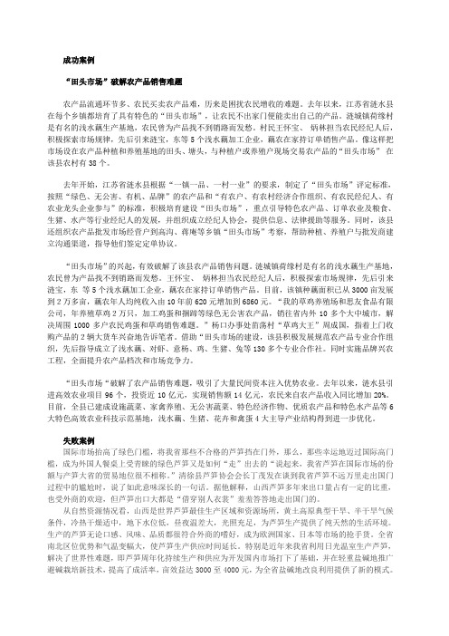 成功与失败案例