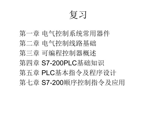 现代电气控制及PLC应用技术(第三版)复习材料