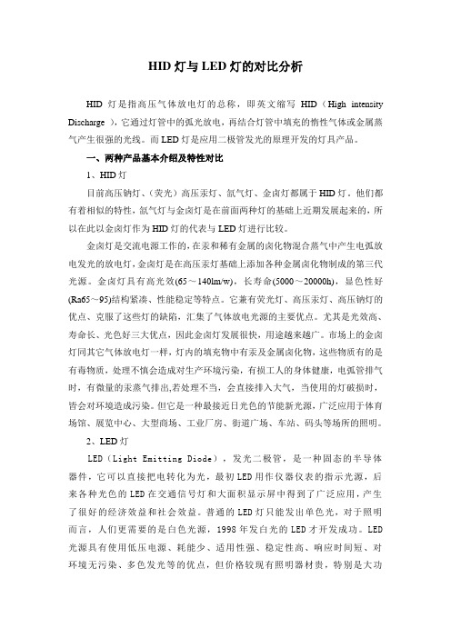 HID灯与LED灯的对比分析