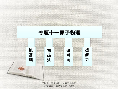 三维设计高考物理二轮复习课件广东专版第一部分专题原子物理