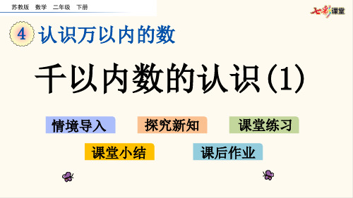 01.苏教版二年级数学下册4.1 千以内数的认识(1)(优质课件)