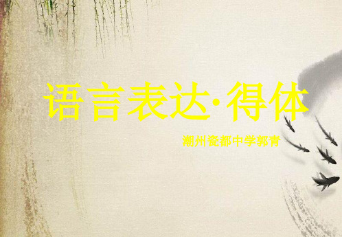 高考复习语言表达得体ppt7