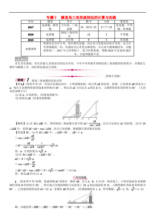 【初中数学】河北省2018年中考数学总复习第二编专题突破篇专题1-12试题(24份) 人教版1
