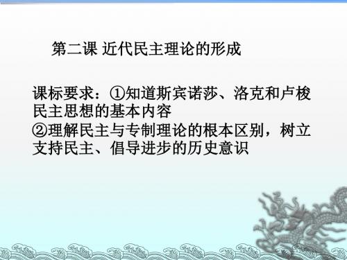 人教版高中历史选修2 1.2《近代西方的民主思想》参考课件3