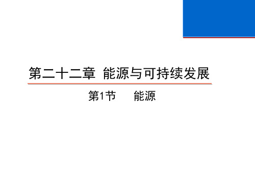 能源—人教版九年级物理全册第22章全部课件(共4节)