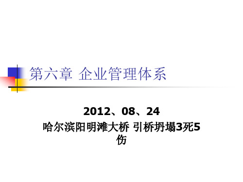 第六章 企业管理体系 企业管理概论尤建新