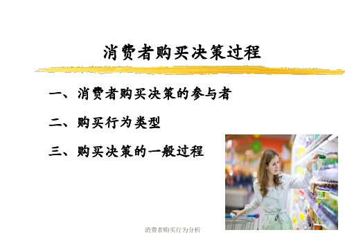 消费者购买行为分析 ppt课件