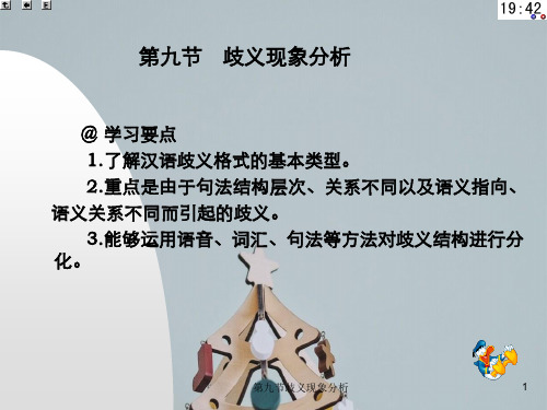 第九节歧义现象分析