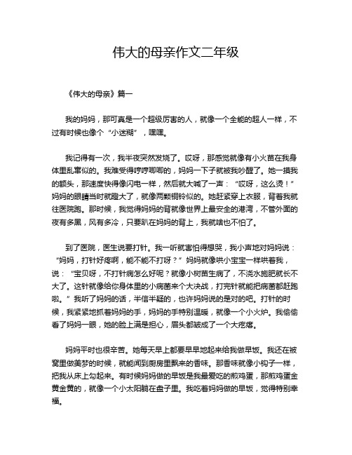 伟大的母亲作文二年级