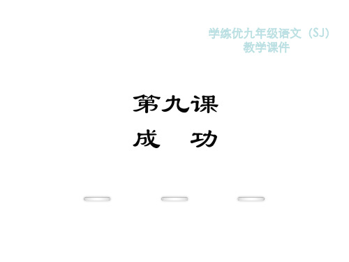 秋苏教版九年级语文复习课件：9.成功(共19张PPT)