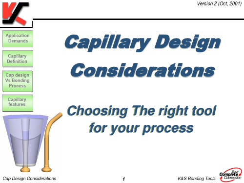 劈刀选型 (Cap Design Considerations - Slide show)