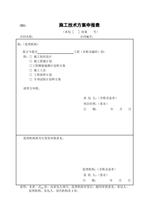 CB常用表格