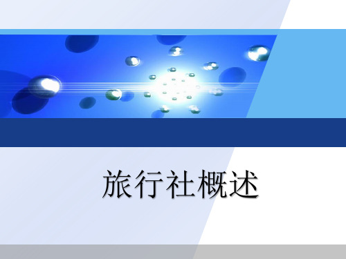 旅行社概述