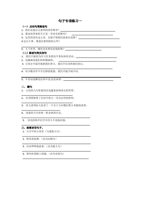 句子专项练习
