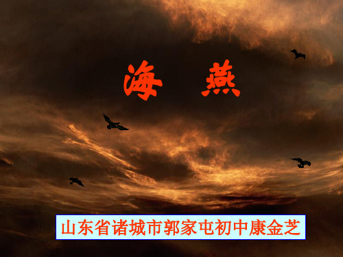 全国教育教学互联网应用优秀教育教学课件——《海燕》多媒体课件诸城郭家屯初中康金芝