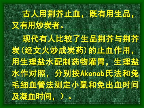 荆芥炒炭.止血