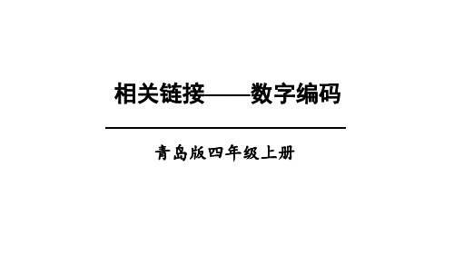 小学四年级上册数学(青岛版)相关链接——数字编码课件