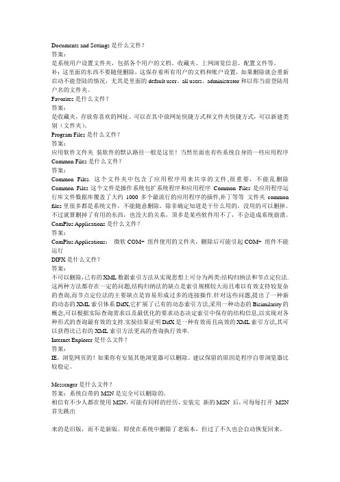 最全的C盘文件详解