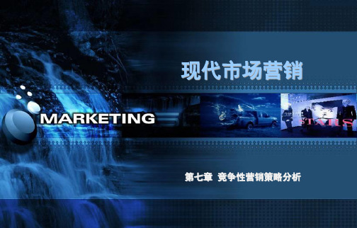 第七章竞争性营销策略分析