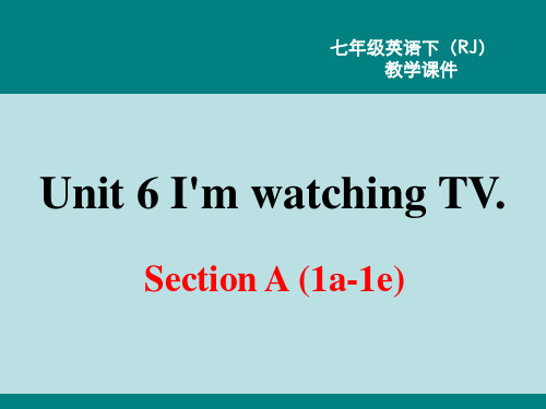 2020春人教版英语七年级下册(RJ)精品课件Unit 6 Section B (1a~1e)第一课时