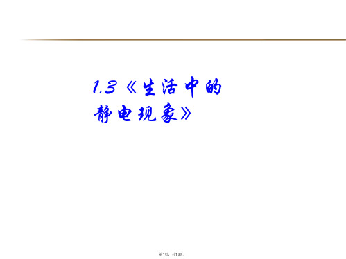 1.3生活中的静电现象