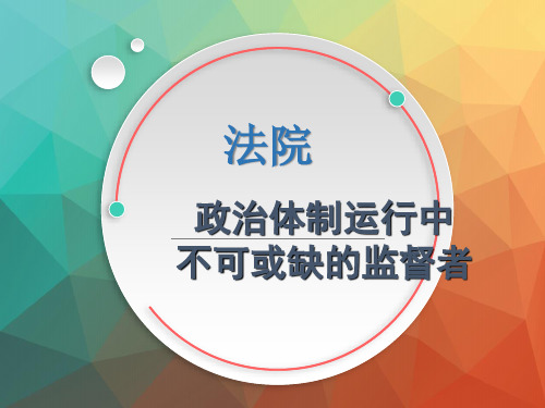 比较政治制度 西方国家司法制度 法院